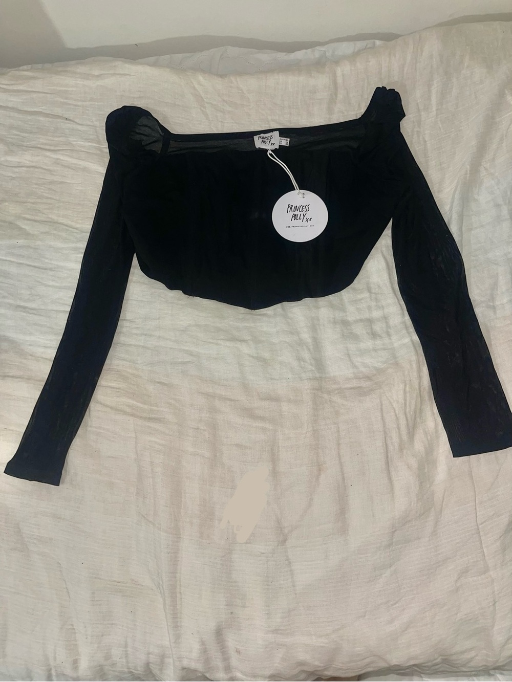 Princess Polly Black Long Sleeve Corset Top